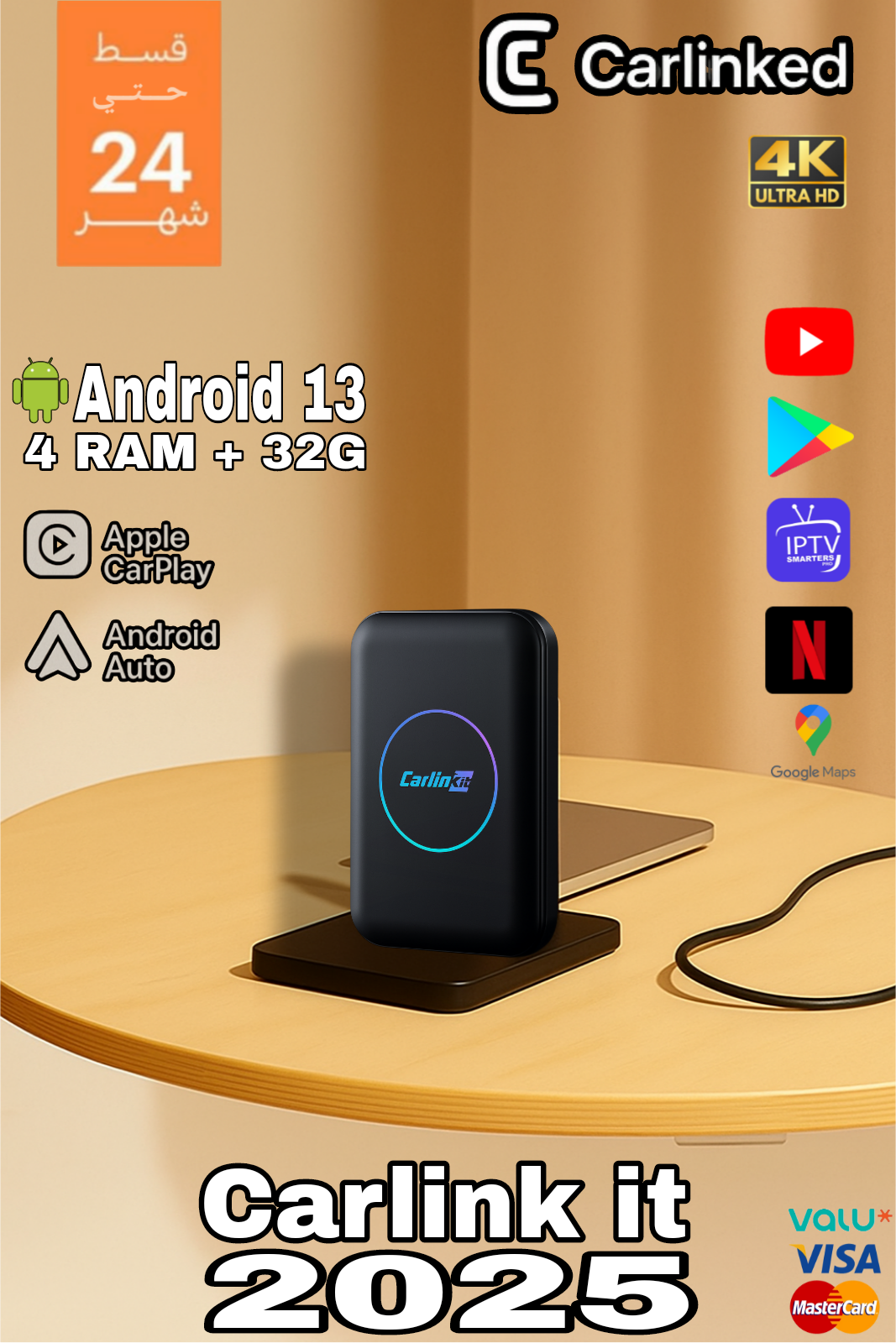 CarlinKit Android 4ram + 32g TV Box Wireless Adatper