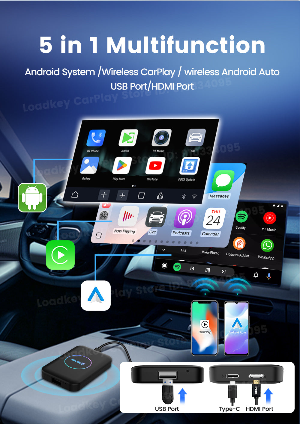 CarlinKit Android 4ram + 32g     TV Box Wireless Adatper