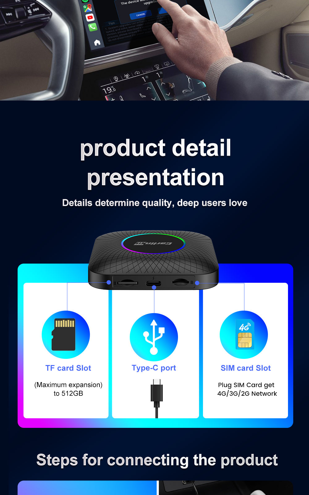 carlinkit android 13          8ram + 128 GB