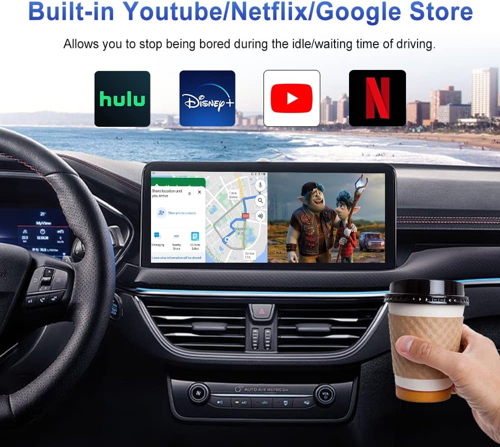 carlinkit 13 8+128g   سناب دراجون كيو سي ام 6125