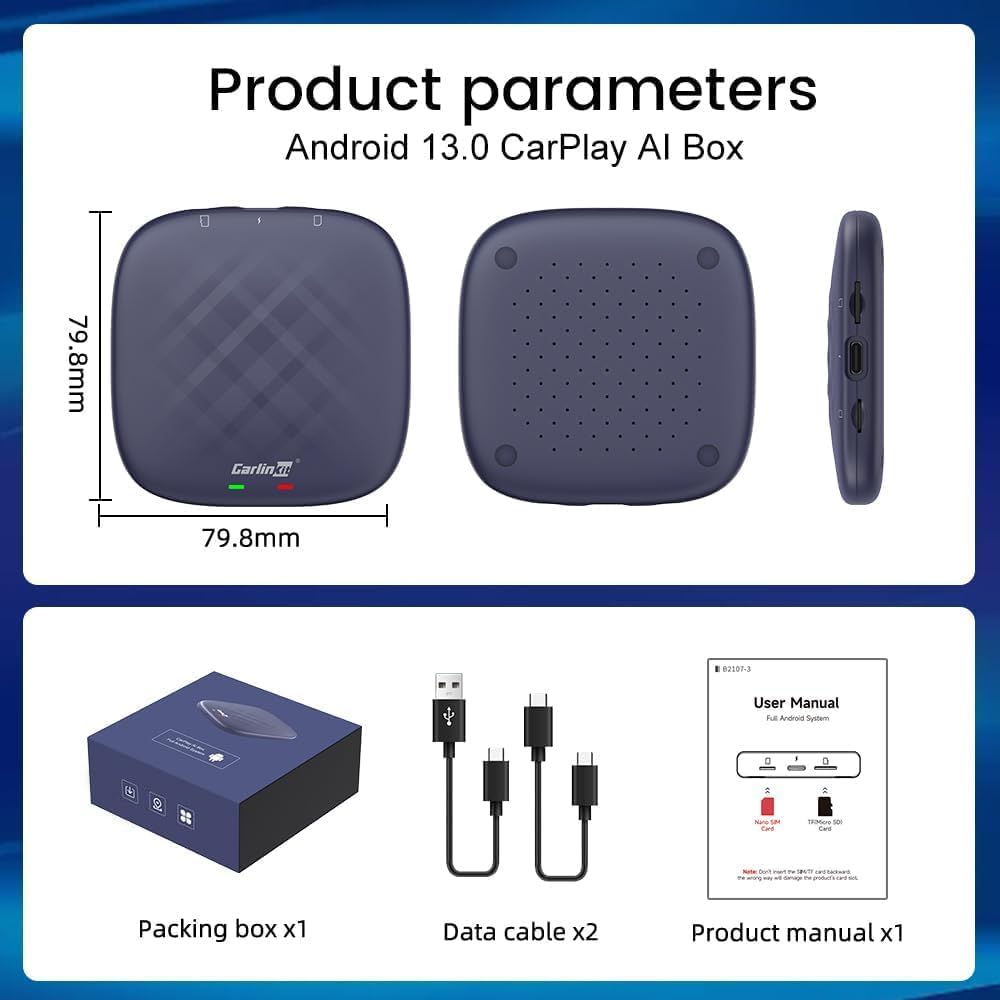 carlinkit 13 8+128g   سناب دراجون كيو سي ام 6125