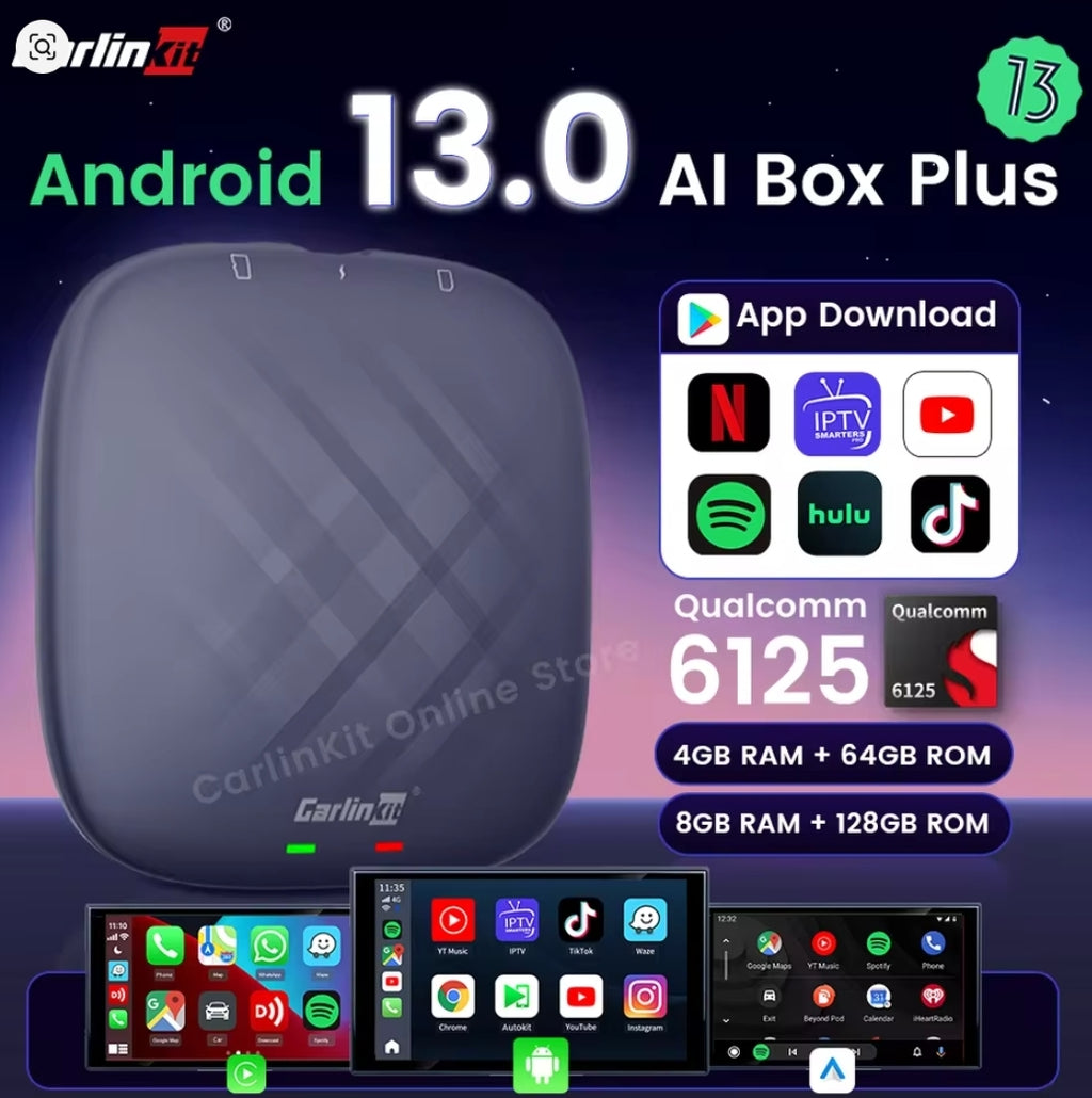 carlinkit 13 8+128g   سناب دراجون كيو سي ام 6125
