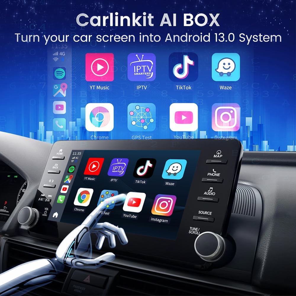 carlinkit 13 8+128g   سناب دراجون كيو سي ام 6125