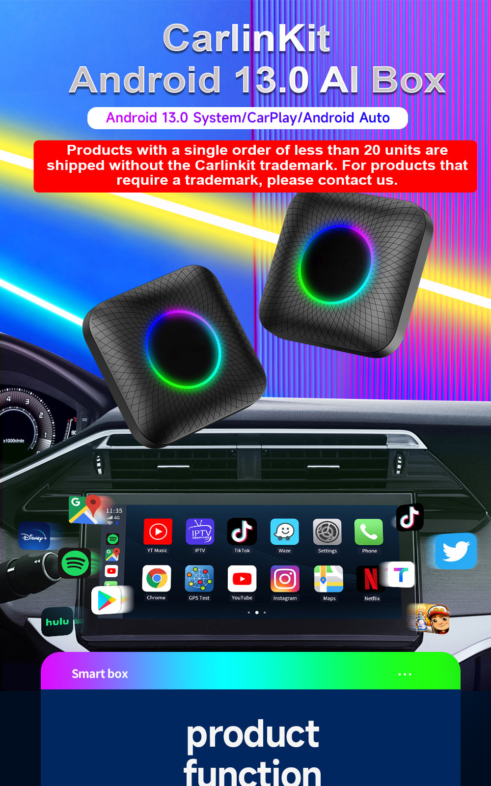 carlinkit android 13          8ram + 128 GB